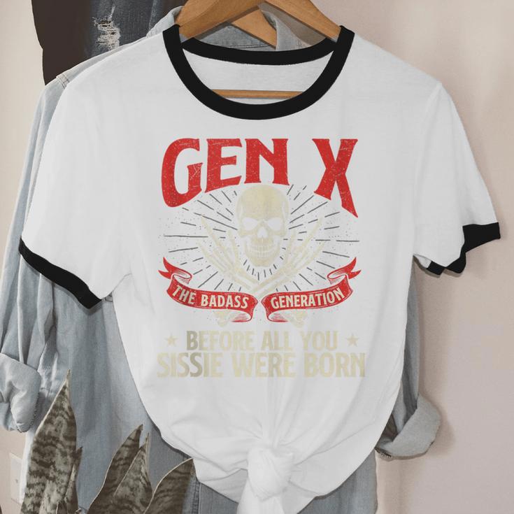 Gen X The Badass Generation Generation X Gen Xer Nostalgia Unisex Cotton Ringer T-Shirt Gen X The Badass Generation Generation X Gen Xer Nostalgia Unisex Cotton Ringer T-Shirt