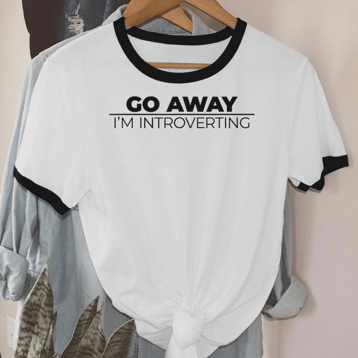 Go Away I'm Introverting Unisex Cotton Ringer T-Shirt