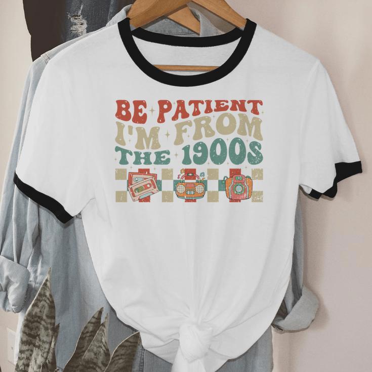 Groovy Please Be Patient With Me I'm From The 1900s Vintage Unisex Cotton Ringer T-Shirt