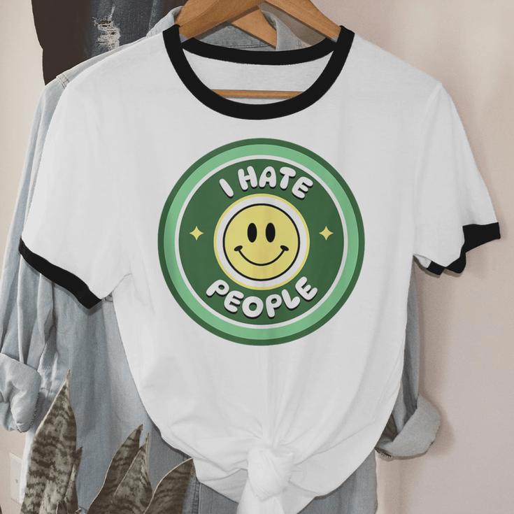 I Hate People Saying For Introverts Unisex Cotton Ringer T-Shirt I Hate People Saying For Introverts Unisex Cotton Ringer T-Shirt