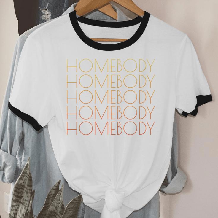 HOMEBODY For Men And Women Introverts Fun Graphic Unisex Cotton Ringer T-Shirt HOMEBODY For Men And Women Introverts Fun Graphic Unisex Cotton Ringer T-Shirt