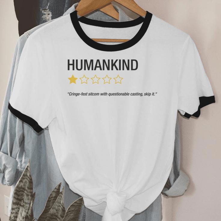 Humankind One Star Introvert People Rating Unisex Cotton Ringer T-Shirt