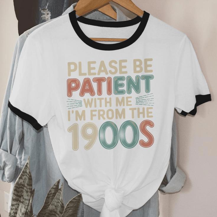 Humor Retro Please Be Patient With Me I'm From The 1900s Premium Unisex Cotton Ringer T-Shirt Humor Retro Please Be Patient With Me I'm From The 1900s Premium Unisex Cotton Ringer T-Shirt