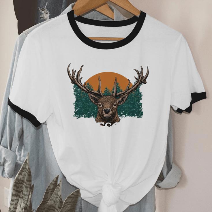 Hunting Is My Escape Introvert Hunter Antisocial Unisex Cotton Ringer T-Shirt