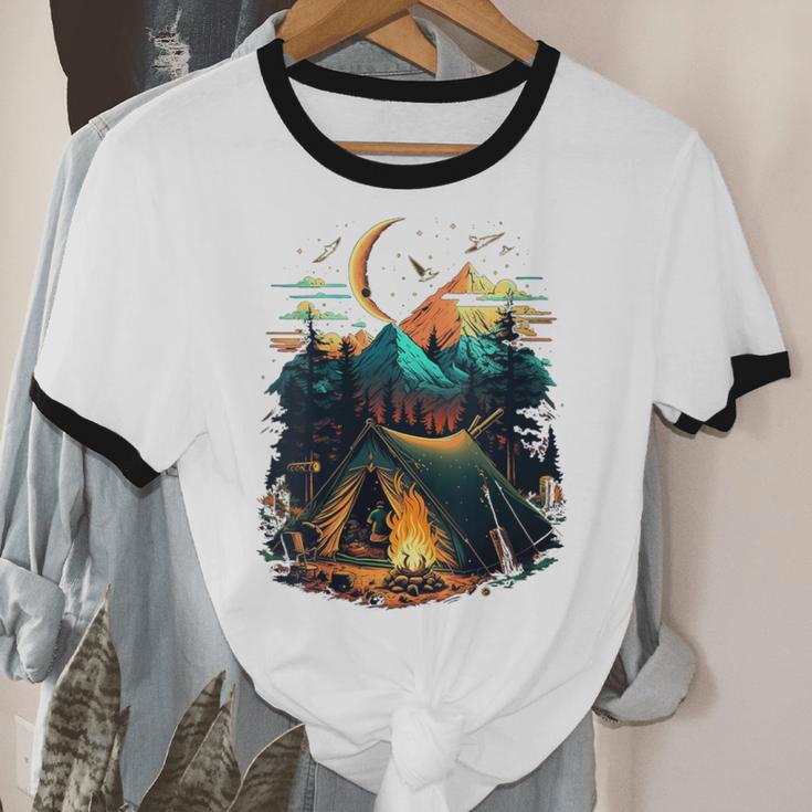 Id Rather Be Camping Great Outdoors Love Glamping Introvert Unisex Cotton Ringer T-Shirt Id Rather Be Camping Great Outdoors Love Glamping Introvert Unisex Cotton Ringer T-Shirt