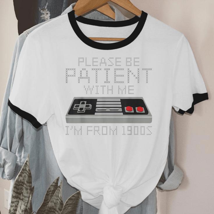 I'm From The 1900s Retro 90s Gaming Gamer Tee Unisex Cotton Ringer T-Shirt