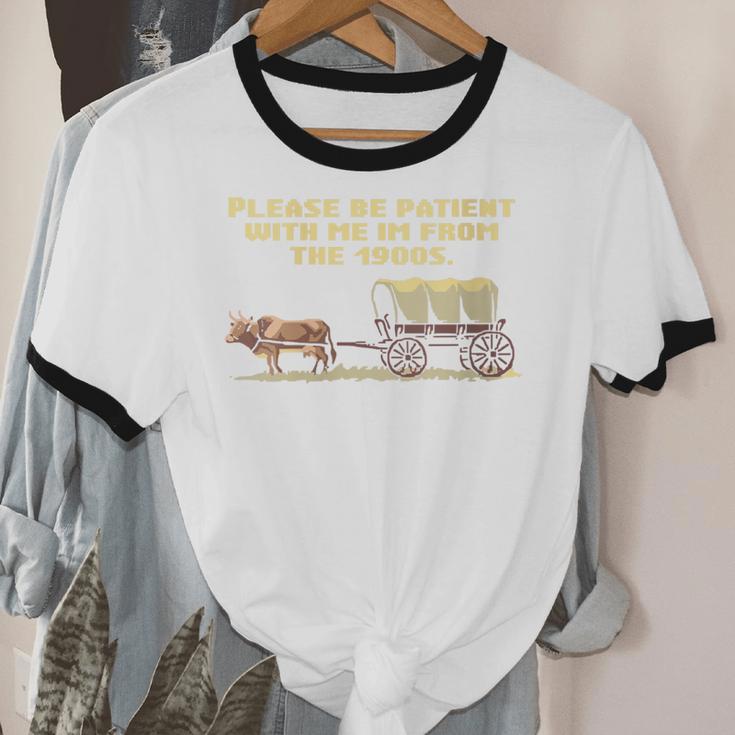 I'm From The 1900s Retro Wagon Unisex Cotton Ringer T-Shirt I'm From The 1900s Retro Wagon Unisex Cotton Ringer T-Shirt