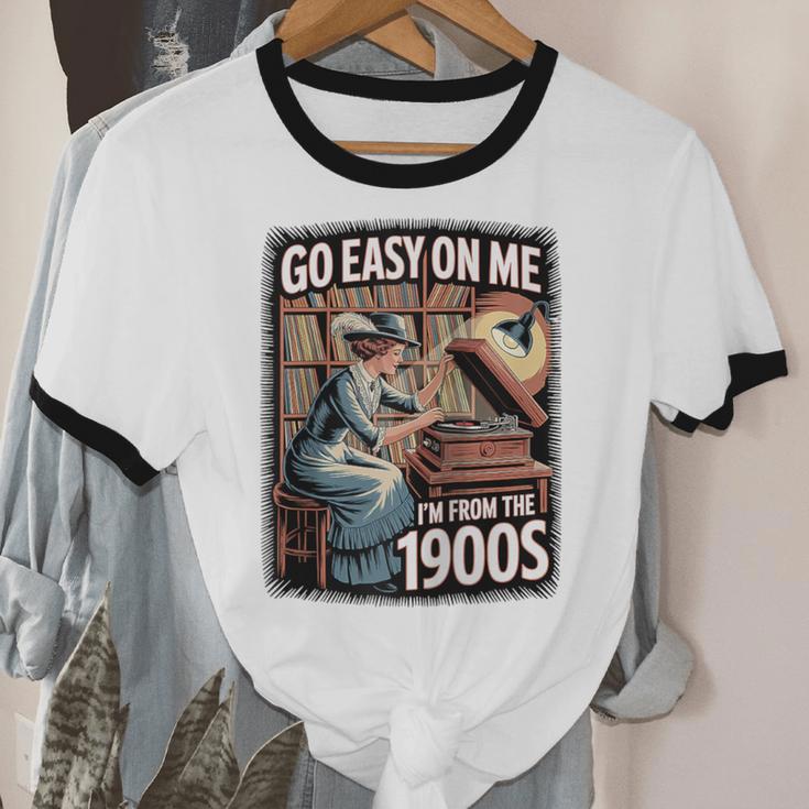 I'm From The 1900s Vinyl Record Lover For Women Raglan Baseball Tee Unisex Cotton Ringer T-Shirt