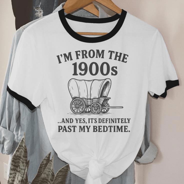 I'm From The 1900s And Yes It's Definitely Past By Bedtime Unisex Cotton Ringer T-Shirt I'm From The 1900s And Yes It's Definitely Past By Bedtime Unisex Cotton Ringer T-Shirt