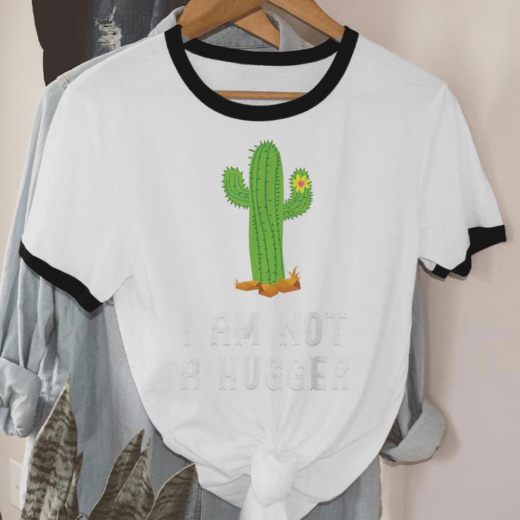 I'm Not A Hugger Cactus Not a Hugger Introvert Cute Unisex Cotton Ringer T-Shirt I'm Not A Hugger Cactus Not a Hugger Introvert Cute Unisex Cotton Ringer T-Shirt