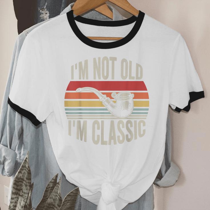 I'm Not Old I'm Classic Pipe Nostalgia Unisex Cotton Ringer T-Shirt