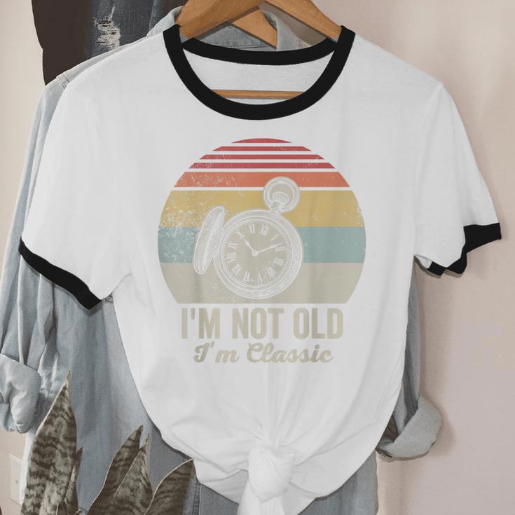 I'm Not Old I'm Classic Retro Nostalgia Statement Unisex Cotton Ringer T-Shirt