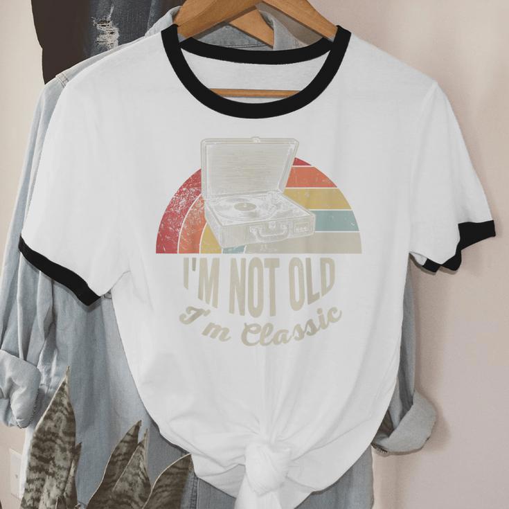 I'm Not Old I'm Classic Retro Record Nostalgia Unisex Cotton Ringer T-Shirt