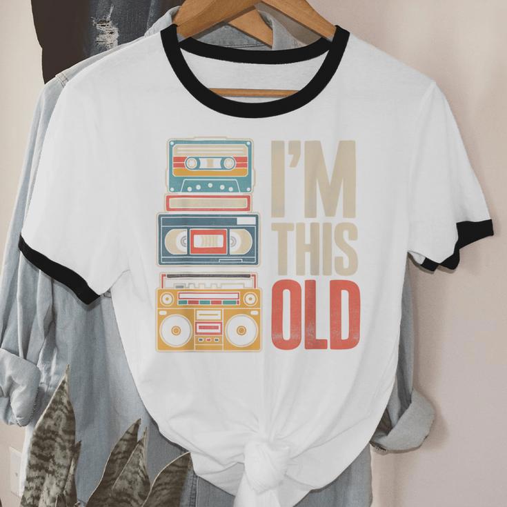 I'm This Old Vintage Cassette Tape Nostalgia Unisex Cotton Ringer T-Shirt I'm This Old Vintage Cassette Tape Nostalgia Unisex Cotton Ringer T-Shirt