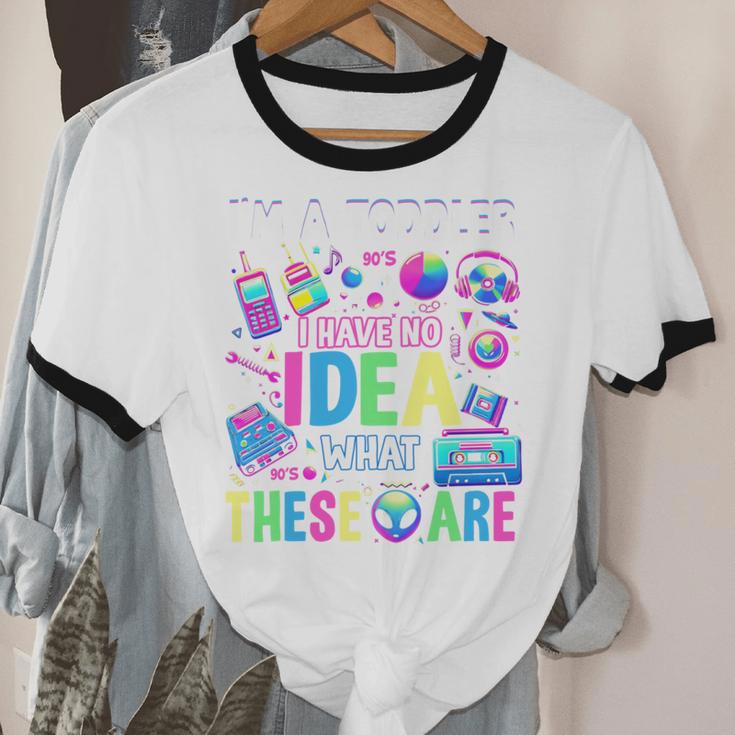 I'm A Toddler I Have No Ideas Retro Vintage 90s Nostalgia Unisex Cotton Ringer T-Shirt I'm A Toddler I Have No Ideas Retro Vintage 90s Nostalgia Unisex Cotton Ringer T-Shirt