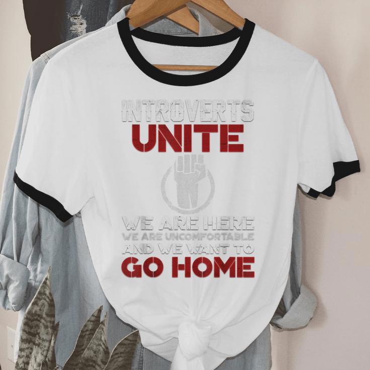 INTP Introverts Unite Anti Social For Men Women Unisex Cotton Ringer T-Shirt