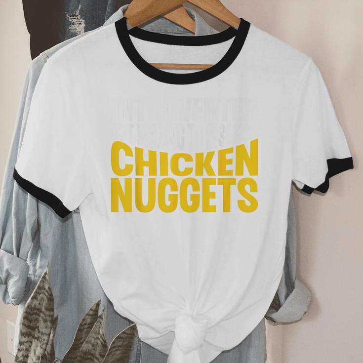 Introvert Antisocial Chicken Nugget Lover Foodie Unisex Cotton Ringer T-Shirt