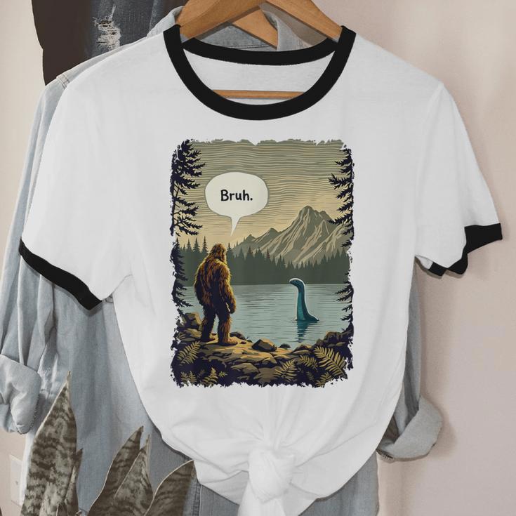 Introvert Bigfoot Sasquatch Loch Ness Monster Bruh Unisex Cotton Ringer T-Shirt Introvert Bigfoot Sasquatch Loch Ness Monster Bruh Unisex Cotton Ringer T-Shirt