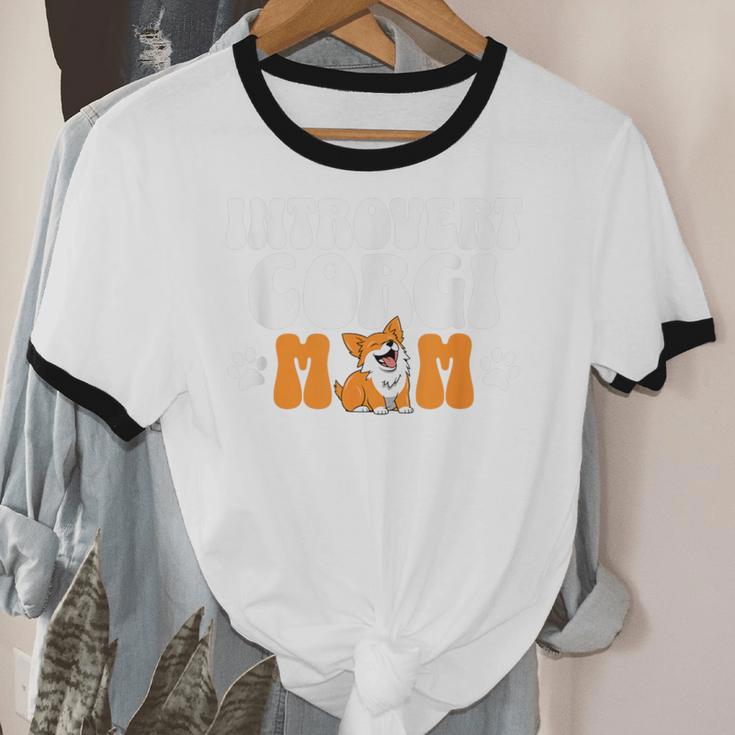 Introvert Corgi Mom Dog Pet Morca Works Dog For Men Women Unisex Cotton Ringer T-Shirt Introvert Corgi Mom Dog Pet Morca Works Dog For Men Women Unisex Cotton Ringer T-Shirt