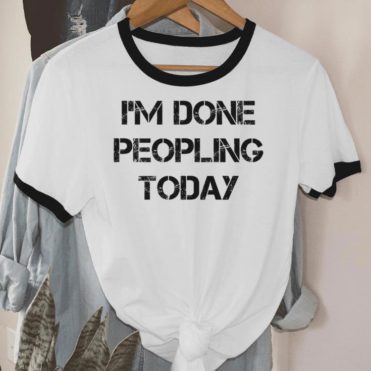 Introvert Design For Introverted Men And Women Unisex Cotton Ringer T-Shirt