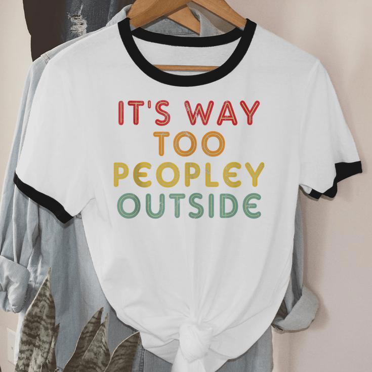 Introvert Its Way Too Peopley Unisex Cotton Ringer T-Shirt Introvert Its Way Too Peopley Unisex Cotton Ringer T-Shirt