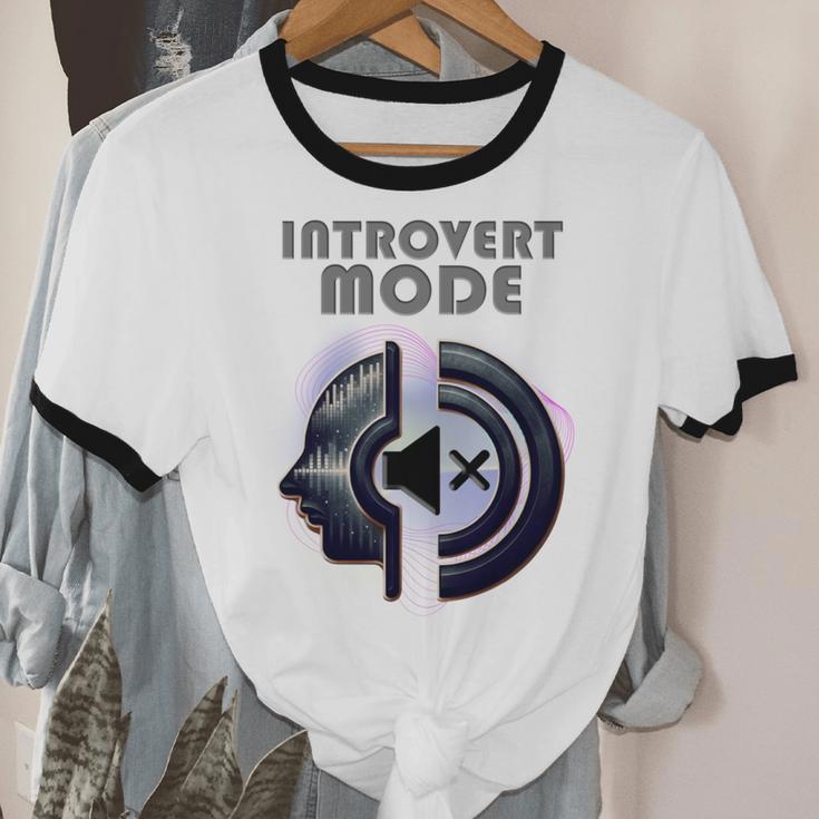 Introvert Mode Finding Inner Peace In Silence Unisex Cotton Ringer T-Shirt