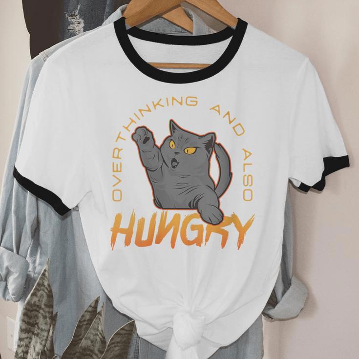 Introvert Overthinking Hungry Sarcastic Overthinker Unisex Cotton Ringer T-Shirt