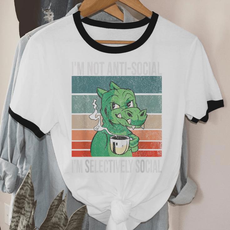 Introvert Selectively Social Anti-Social Shy Unisex Cotton Ringer T-Shirt Introvert Selectively Social Anti-Social Shy Unisex Cotton Ringer T-Shirt