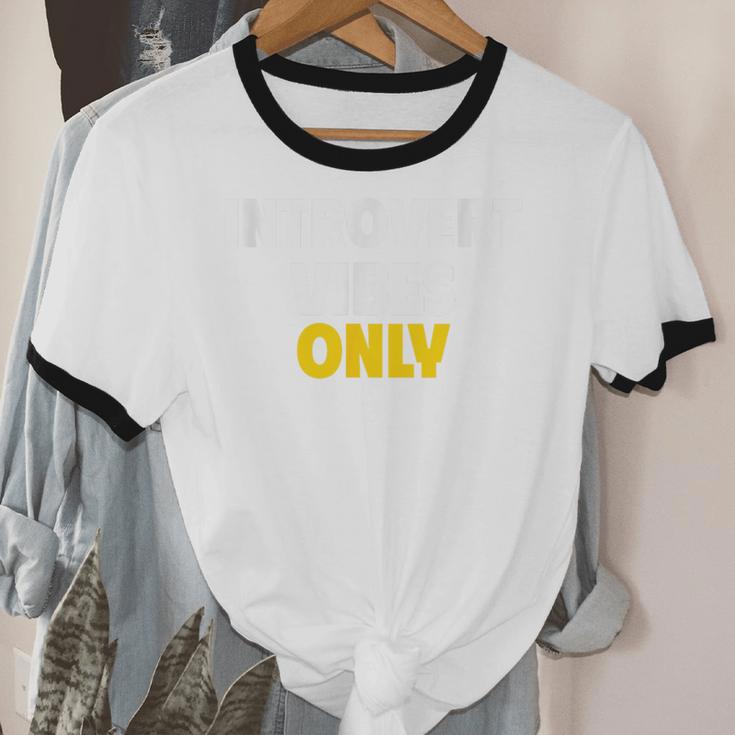 Introvert Vibes Only Unisex Cotton Ringer T-Shirt