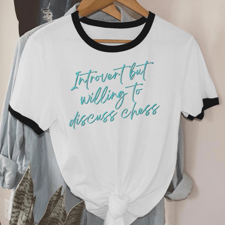 Introvert But Willing To Discuss Chess Unisex Cotton Ringer T-Shirt