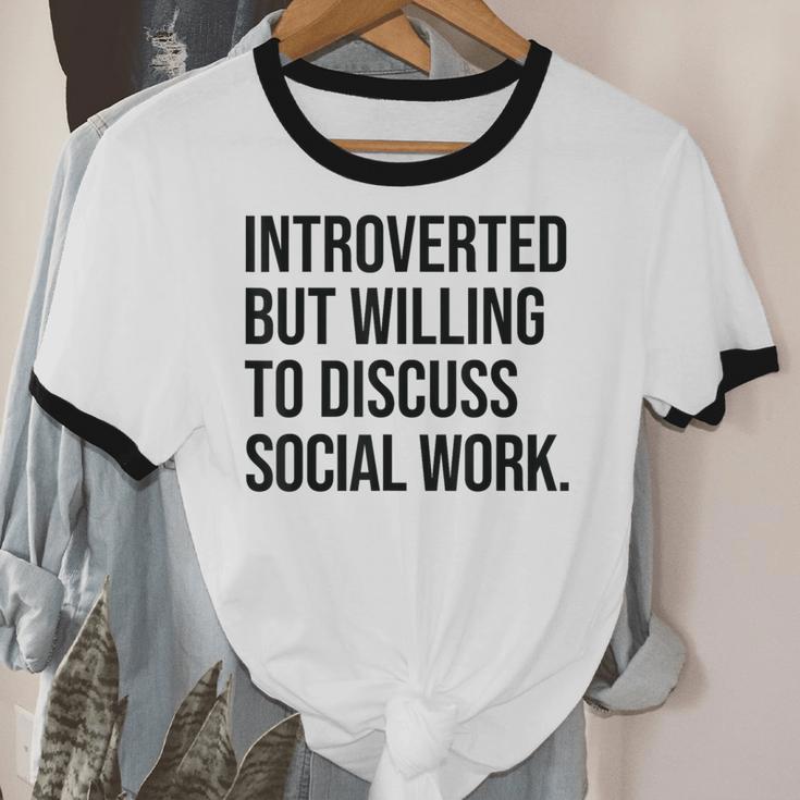 Introverted Caseworker Social Work Introvert Unisex Cotton Ringer T-Shirt Introverted Caseworker Social Work Introvert Unisex Cotton Ringer T-Shirt