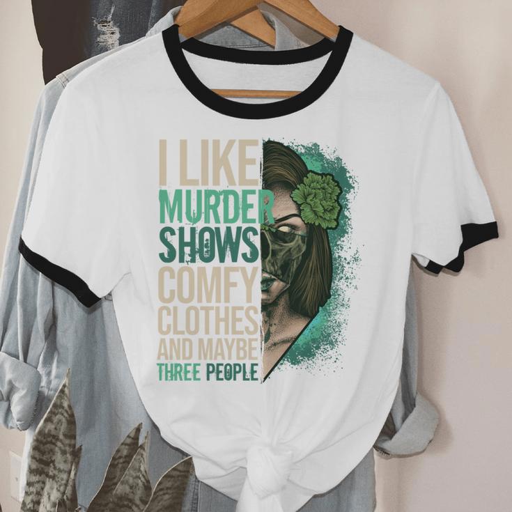Introverted Murder Shows True Crime Lovers Introvert Unisex Cotton Ringer T-Shirt Introverted Murder Shows True Crime Lovers Introvert Unisex Cotton Ringer T-Shirt
