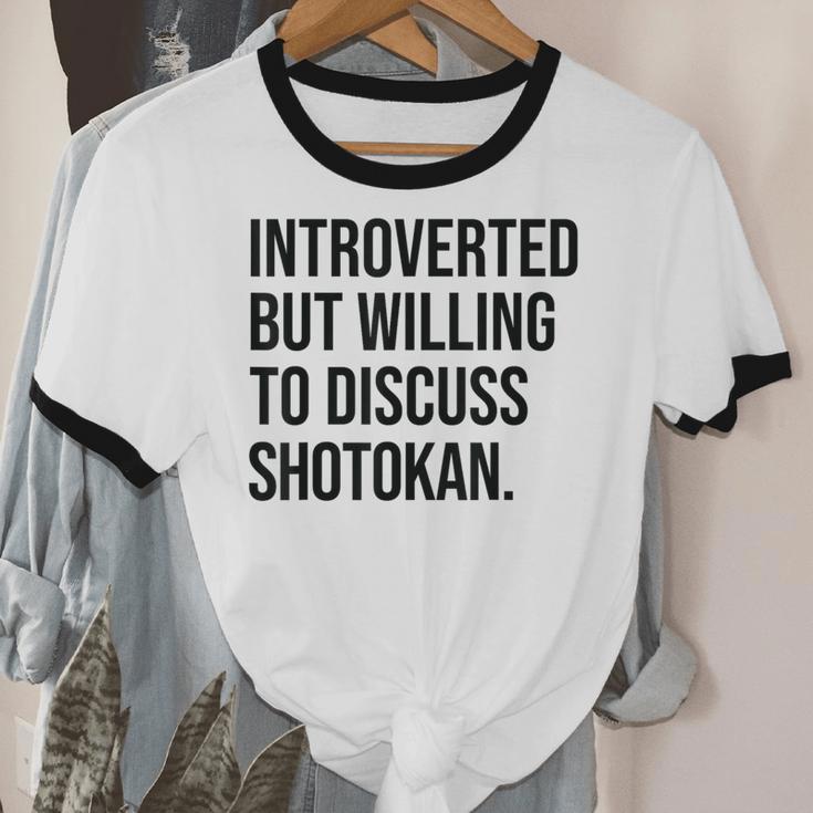 Introverted Shotokan Karate Introvert Unisex Cotton Ringer T-Shirt