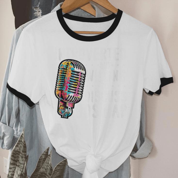 Introverted But Willing To Discuss 90s Rap Socially Awkward Unisex Cotton Ringer T-Shirt Introverted But Willing To Discuss 90s Rap Socially Awkward Unisex Cotton Ringer T-Shirt