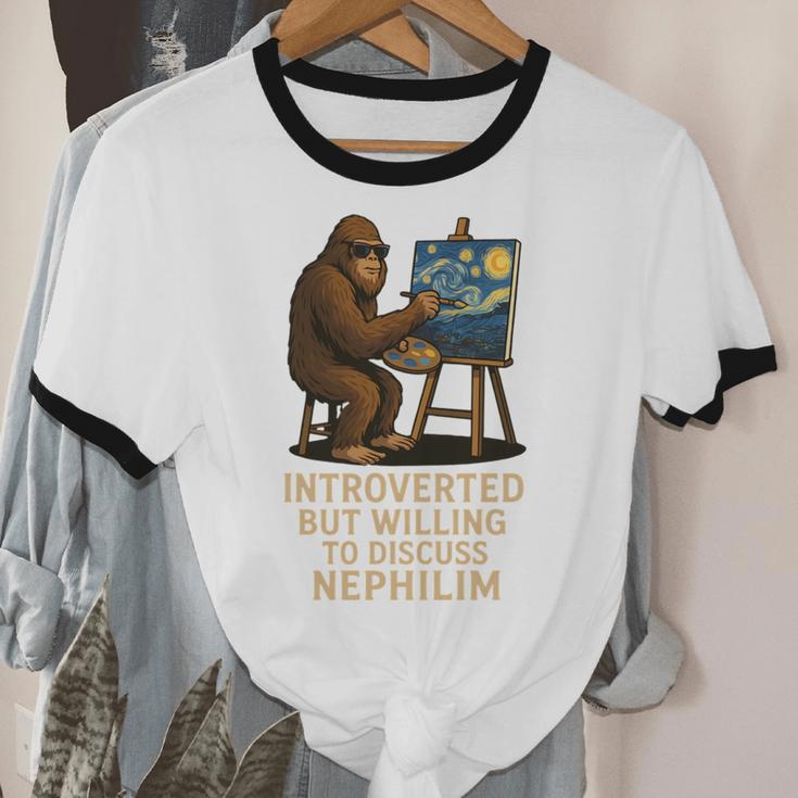 Introverted But Willing To Discuss Nephilim Unisex Cotton Ringer T-Shirt