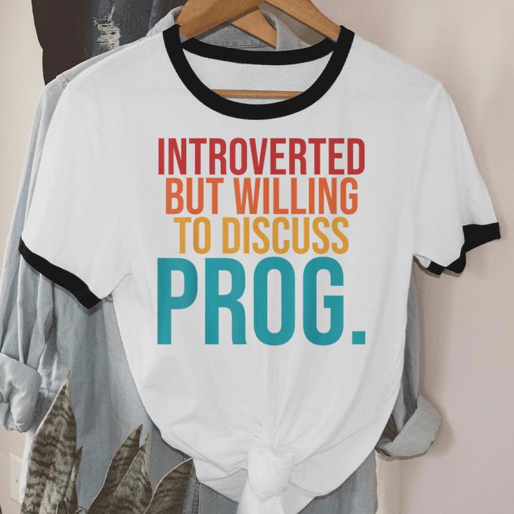 Introverted But Willing To Discuss Prog Rock Music Lover Unisex Cotton Ringer T-Shirt Introverted But Willing To Discuss Prog Rock Music Lover Unisex Cotton Ringer T-Shirt
