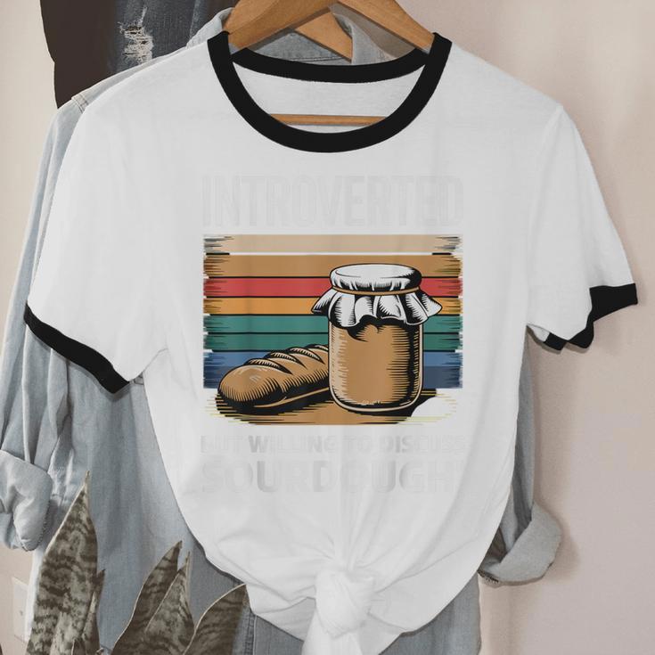 Introverted But Willing To Discuss Sourdough Vintage Baking Unisex Cotton Ringer T-Shirt Introverted But Willing To Discuss Sourdough Vintage Baking Unisex Cotton Ringer T-Shirt
