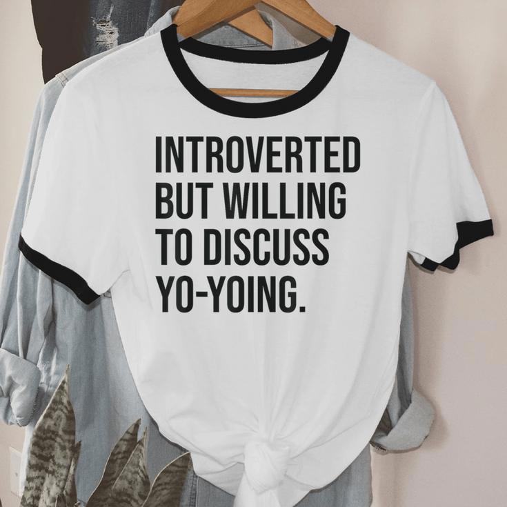 Introverted Yoyo Toy Player Yo-Yo Introvert Unisex Cotton Ringer T-Shirt Introverted Yoyo Toy Player Yo-Yo Introvert Unisex Cotton Ringer T-Shirt