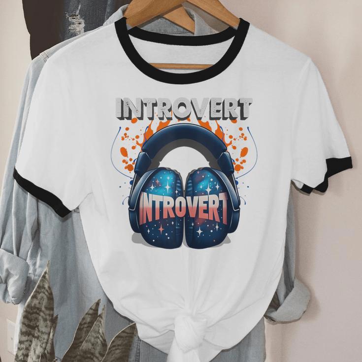 Introvert's Best Friend Noise-Canceling Headphones Unisex Cotton Ringer T-Shirt