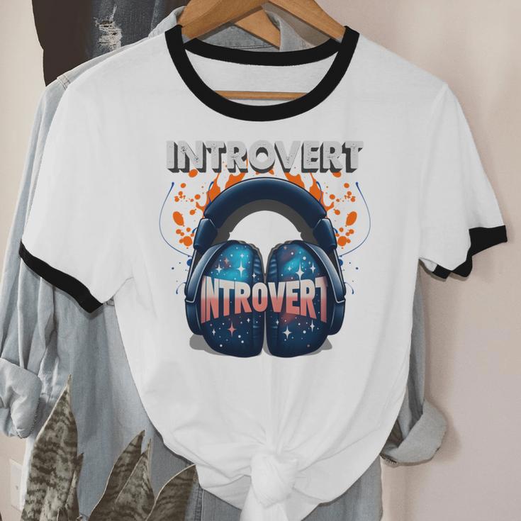Introvert's Best Friend Noise-Canceling Headphones Unisex Cotton Ringer T-Shirt