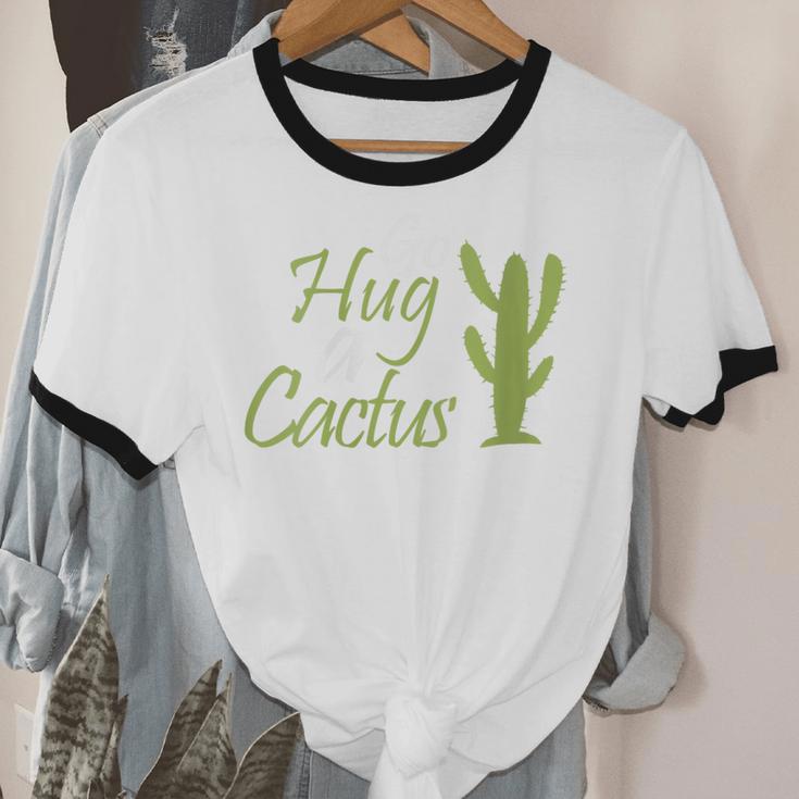 Introverts Sassy Saying Sassy Quote No Hugs Go Hug Cactus Unisex Cotton Ringer T-Shirt Introverts Sassy Saying Sassy Quote No Hugs Go Hug Cactus Unisex Cotton Ringer T-Shirt