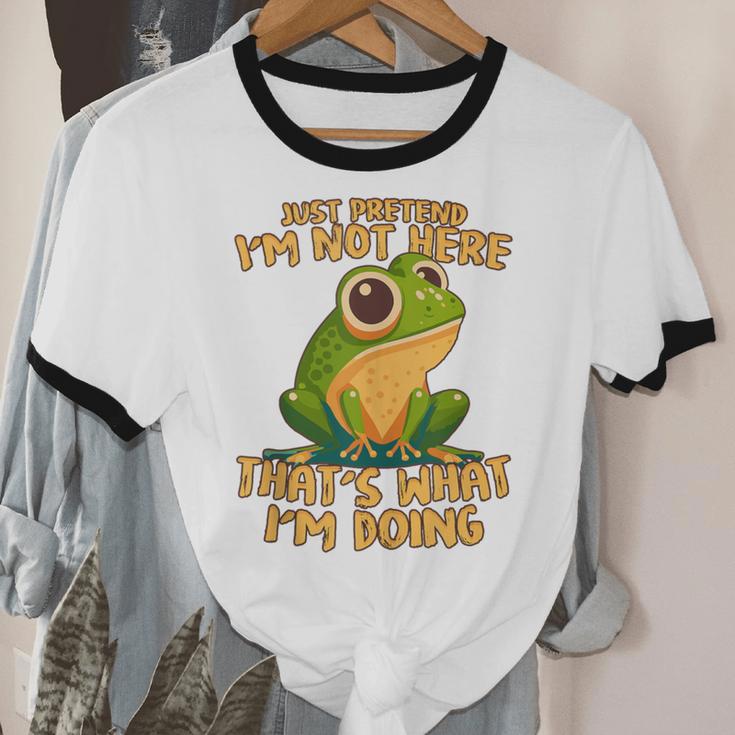 Introverts Thats What Im Doing Just Pretends Unisex Cotton Ringer T-Shirt