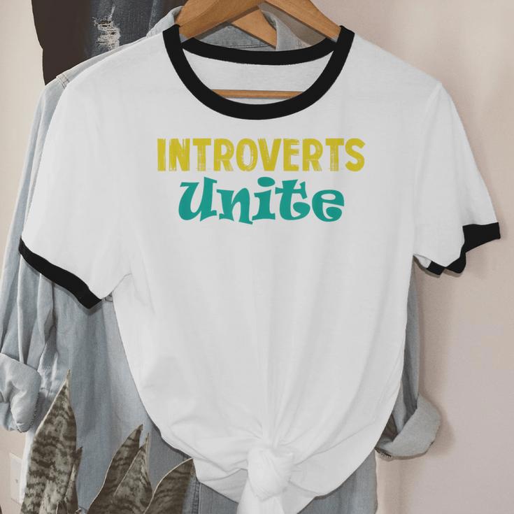 Introverts Unite I Introvert Unisex Cotton Ringer T-Shirt Introverts Unite I Introvert Unisex Cotton Ringer T-Shirt
