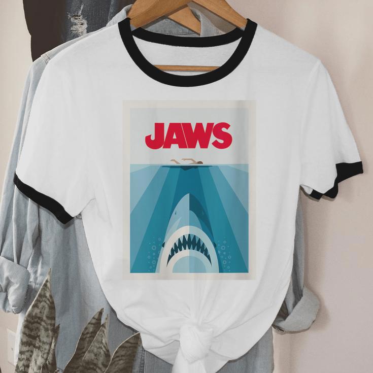 Jaws 2025 Classic Movie Nostalgia Unisex Cotton Ringer T-Shirt