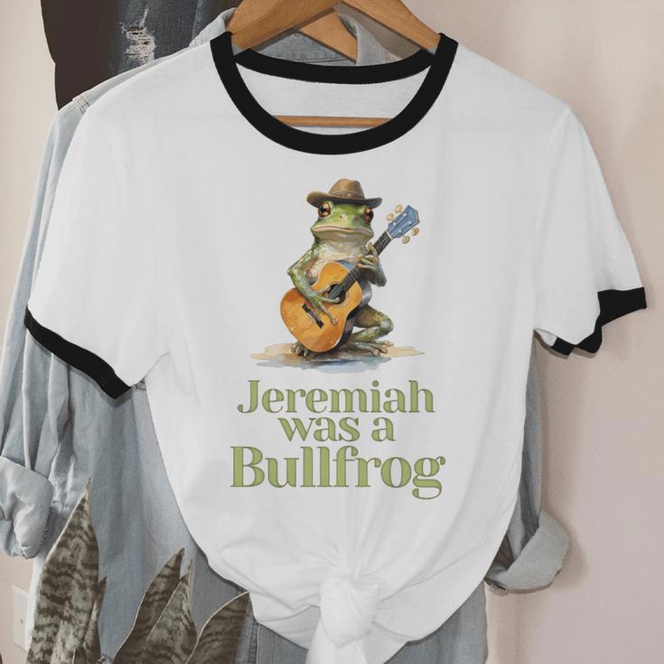 Jeremiah Was A Bullfrog A Classic Rock Nostalgia Trip Premium Tri-Blend Unisex Cotton Ringer T-Shirt Jeremiah Was A Bullfrog A Classic Rock Nostalgia Trip Premium Tri-Blend Unisex Cotton Ringer T-Shirt