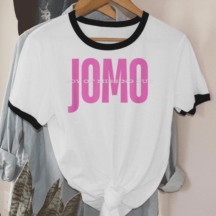 JOMO Joy Of Missing Out For The Introvert Unisex Cotton Ringer T-Shirt JOMO Joy Of Missing Out For The Introvert Unisex Cotton Ringer T-Shirt
