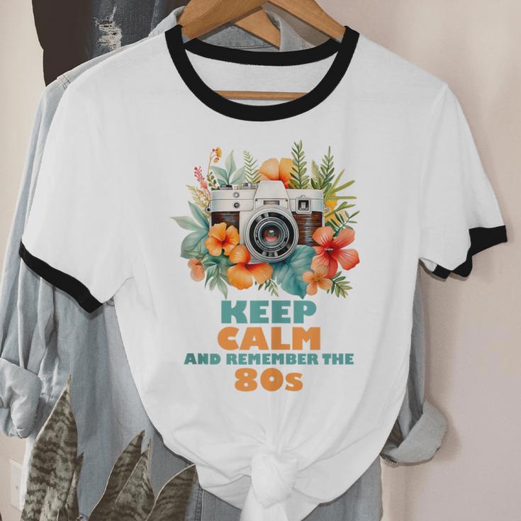 Keep Calm And Remember The 80s Retro Vintage Nostalgia Unisex Cotton Ringer T-Shirt Keep Calm And Remember The 80s Retro Vintage Nostalgia Unisex Cotton Ringer T-Shirt