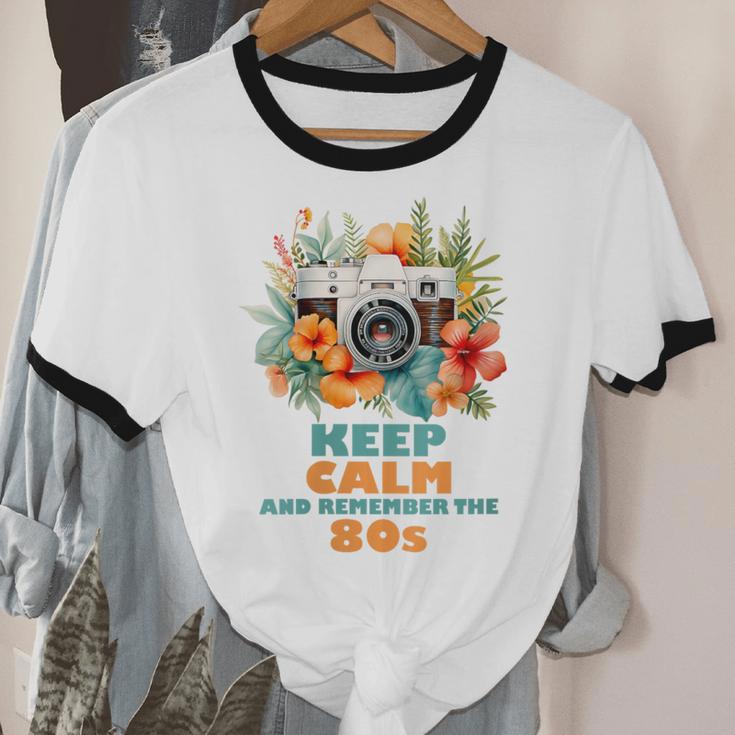 Keep Calm And Remember The 80s Retro Vintage Nostalgia Unisex Cotton Ringer T-Shirt Keep Calm And Remember The 80s Retro Vintage Nostalgia Unisex Cotton Ringer T-Shirt