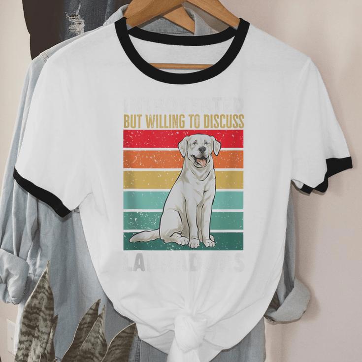 Labrador Retriever Introvert White Lab Unisex Cotton Ringer T-Shirt Labrador Retriever Introvert White Lab Unisex Cotton Ringer T-Shirt