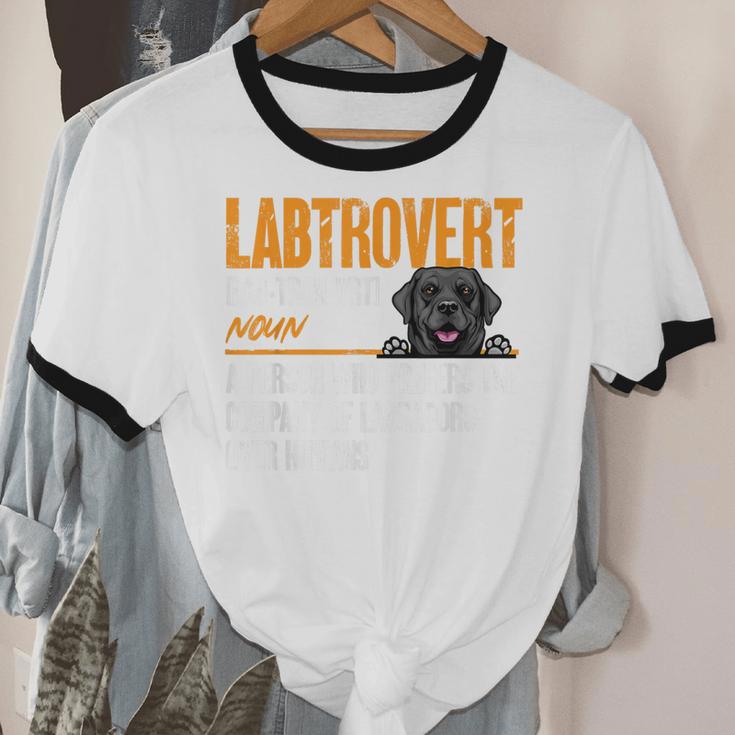 Labrador Retriever Labtrovert Definition Introvert Labrador Unisex Cotton Ringer T-Shirt Labrador Retriever Labtrovert Definition Introvert Labrador Unisex Cotton Ringer T-Shirt